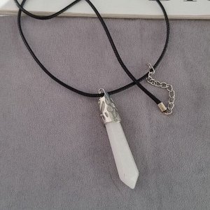 Кулон со шнурком из натурального камня Кварц, 1048, арт.218.227