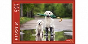 Пазлы 500 Собаки с зонтом