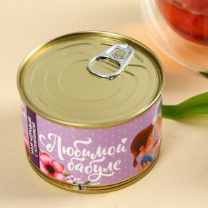 Чай подарочный чёрный в консервной банке «Любимой бабуле», вкус: клубника, 50 г.
