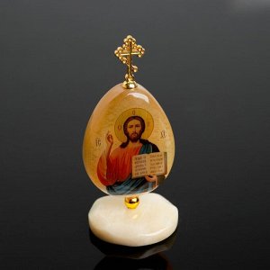 Яйцо «Спаситель Иисус Христос», на подставке, 5?11 см, селенит