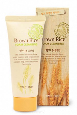 3W Пенка очищающая "Foam Cleansing [Brown Rice]", 100мл., 1*200шт Арт-74918