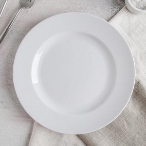 Тарелка мелкая «Идиллия», 24 см, цвет белый