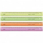 Линейка закройщика 30см Стамм &quot;Neon Crystal&quot;, оранжевая