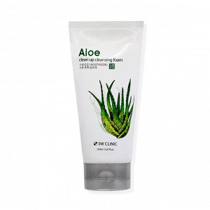 3W Пенка очищающая, алоэ "ALOE CLEAN UP CLEANSING FOAM,", 150мл 1*30 шт Арт-63529