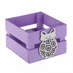 Ящик реечный Шарик 13х13х9 см,фиолетовый
