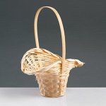 Корзина плетеная, бамбук, D21/13xH14/29см натуральный