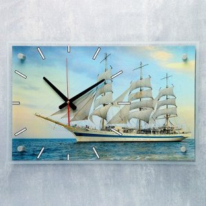Часы настенные, серия: Море, "Фрегат", 36х60 см, микс