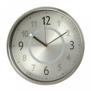 Часы настенные, серия: Классика, "Рентон", хромированные, d=30 см