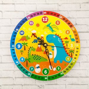 Часы обучающие "Динозавры", 20 см