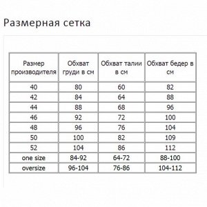 Размерная сетка