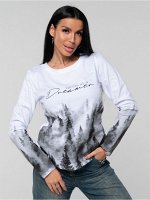 Лонгслив &quot;Дрим&quot; женский белый