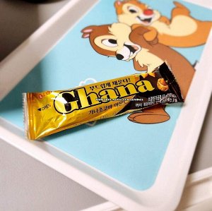 Lotte Ghana Choco Bar Almond 45g - Батончик Лотте Гхана с миндалем и карамелью