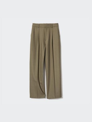 UNIQLO - женские широкие брюки с высокой талией -  31 BEIGE