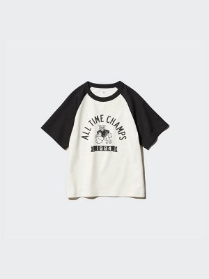 UNIQLO AIRism - хлопковая футболка с дизайном - 09 BLACK