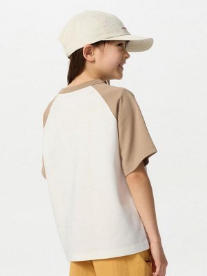 UNIQLO AIRism - хлопковая футболка с дизайном - 32 BEIGE
