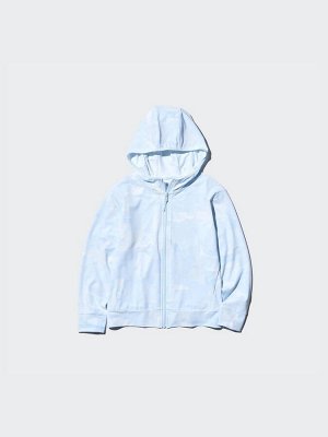 UNIQLO AIRism - легкая курточка на молнии с защитой от UV-лучей - 61 BLUE