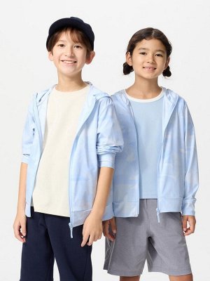 UNIQLO AIRism - легкая курточка на молнии с защитой от UV-лучей - 61 BLUE
