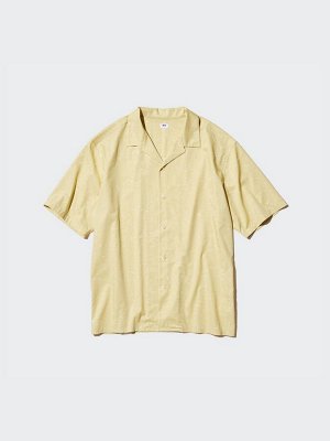UNIQLO - рубашка оверсайз с дизайном - 41 YELLOW