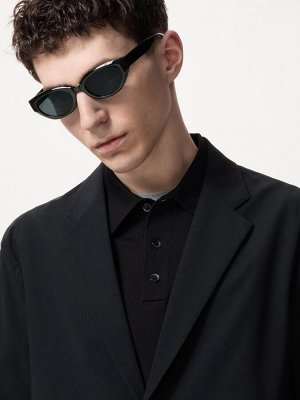 UNIQLO - cолнцезащитные очки в узкой оправе - 04 GRAY