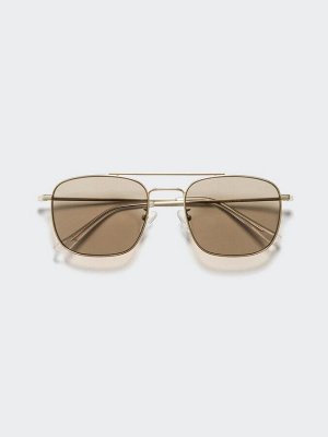 UNIQLO - солнцезащитные очки с двойной перемычкой - 34 BROWN