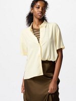 UNIQLO - блузка из искусственного шелка с короткими рукавами - 41 YELLOW