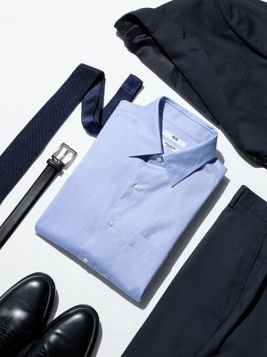 UNIQLO - базовая хлопковая рубашка с внешним карманом - 09 BLACK