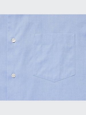 UNIQLO - базовая хлопковая рубашка с внешним карманом - 00 WHITE