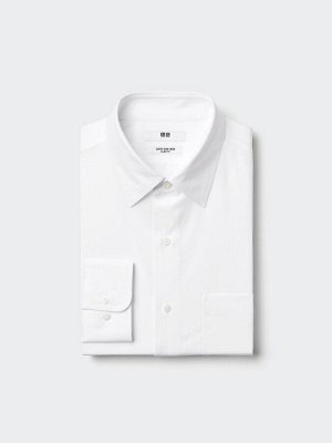 UNIQLO - базовая хлопковая рубашка с внешним карманом - 00 WHITE