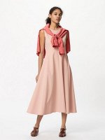 UNIQLO - ультраэластичное платье без рукавов увеличенной длины - 12 PINK