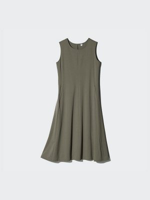 UNIQLO - ультраэластичное платье без рукавов укороченной длины - 37 BROWN