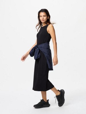 UNIQLO - платье чашечками в рубчик укороченной длины - 09 BLACK