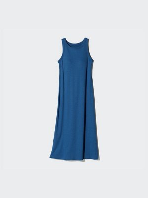 UNIQLO - платье чашечками в рубчик укороченной длины - 09 BLACK