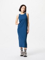 UNIQLO - платье чашечками в рубчик укороченной длины - 66 BLUE