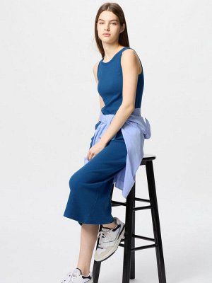 UNIQLO - платье чашечками в рубчик - 66 BLUE