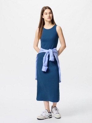 UNIQLO - платье чашечками в рубчик - 66 BLUE