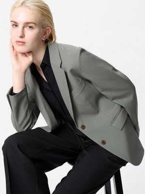 UNIQLO - женский пиджак с защитой от UV-лучей - 56 OLIVE