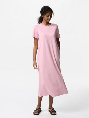 UNIQLO AIRism - хлопковое платье с чашечками и короткими рукавами - 10 PINK