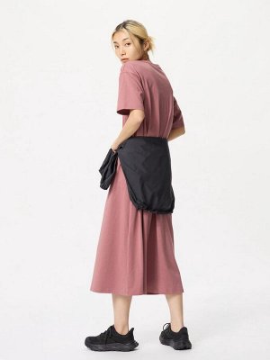 UNIQLO AIRism - хлопковое платье-футболка свободного силуэта - 12 PINK