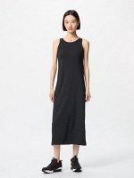 UNIQLO - платье с чашечками, увеличенная длина - 09 BLACK