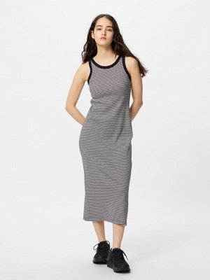 UNIQLO - платье с чашечками в мелкую полоску - 09 BLACK