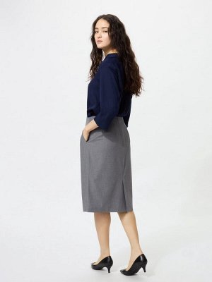 UNIQLO - классическая юбка-карандаш, увеличенная длина - 05 GRAY