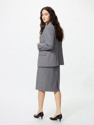 UNIQLO - классическая юбка-карандаш средней длины - 05 GRAY
