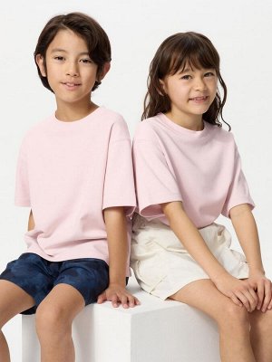 UNIQLO AIRism - хлопковая футболка с круглым вырезом - 10 PINK