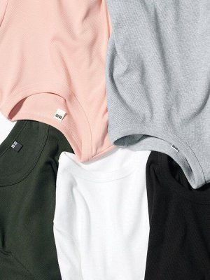 UNIQLO - лонгслив из ребристого хлопкового материала - 09 BLACK