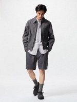 UNIQLO Stretch Easy Shorts – комфортные шорты из твила с эластичным поясом - 08 DARKGRAY