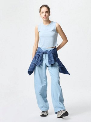 UNIQLO AIRism - мягкая майка в рубчик - 00 WHITE
