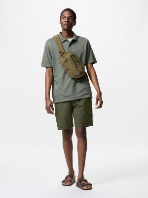 UNIQLO Stretch Easy Shorts – комфортные шорты из твила с эластичным поясом - 56 OLIVE