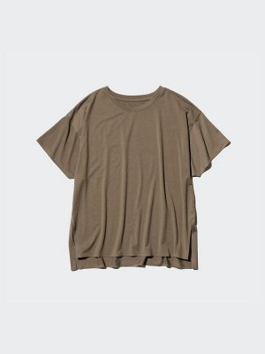 UNIQLO AIRism - базовая бесшовная футболка - 10 PINK