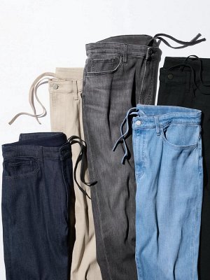 UNIQLO Джинсы утепленные (длина 76-79 см.) , черный