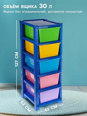 Комод детский пластиковый, 5 секций